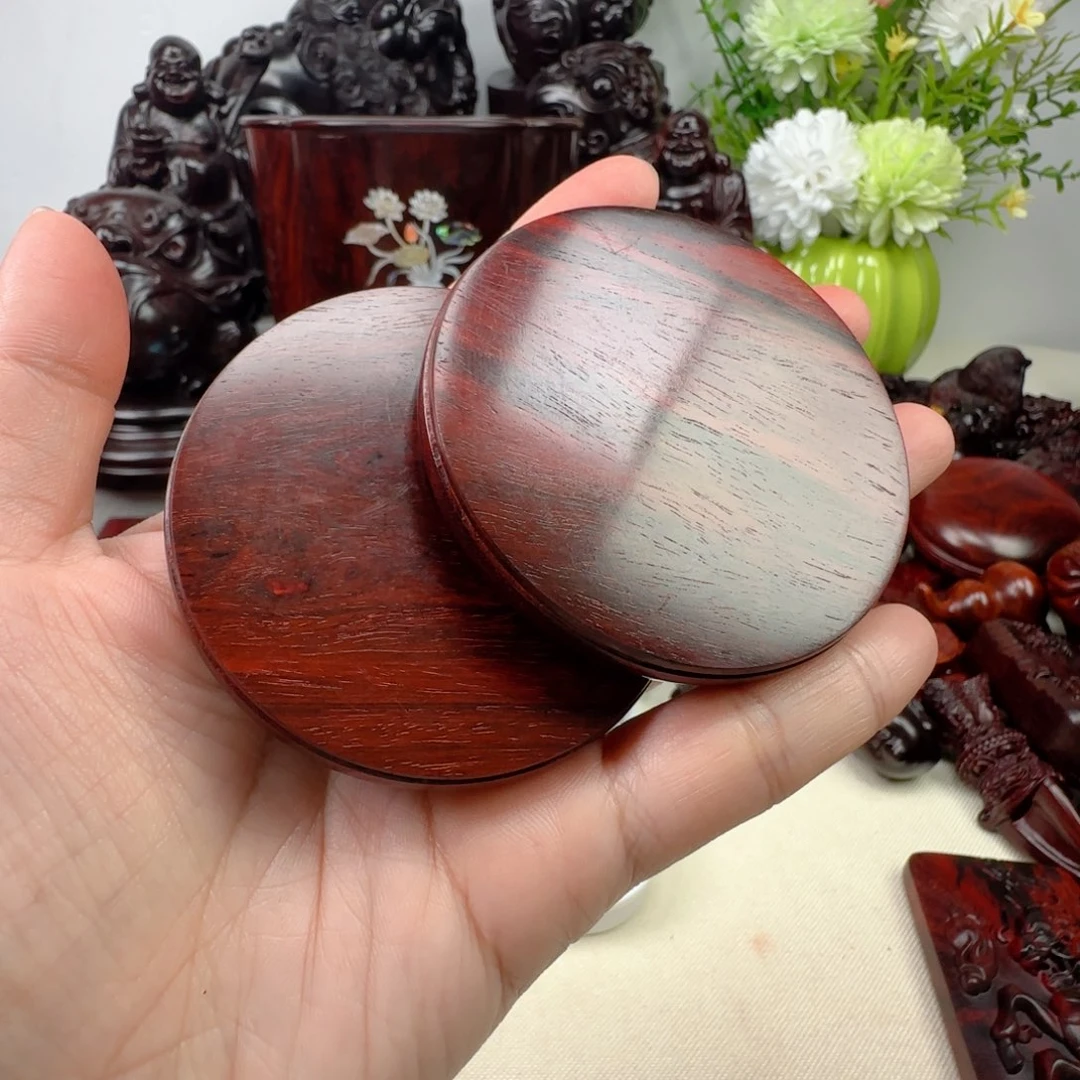 小叶紫檀把件茶杯垫