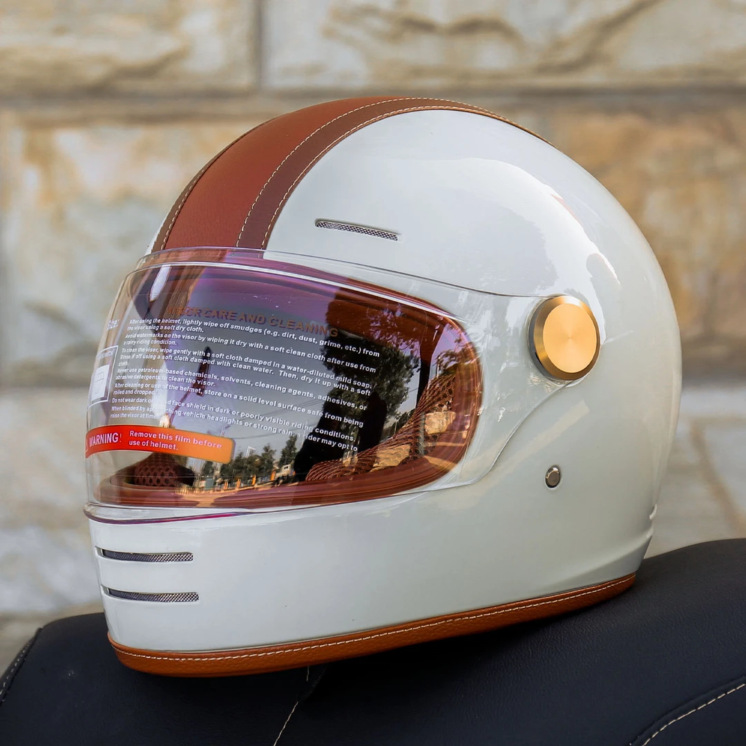 新国标3ccc复古摩托车头盔安全盔男女通用四季机车透气防雾保暖