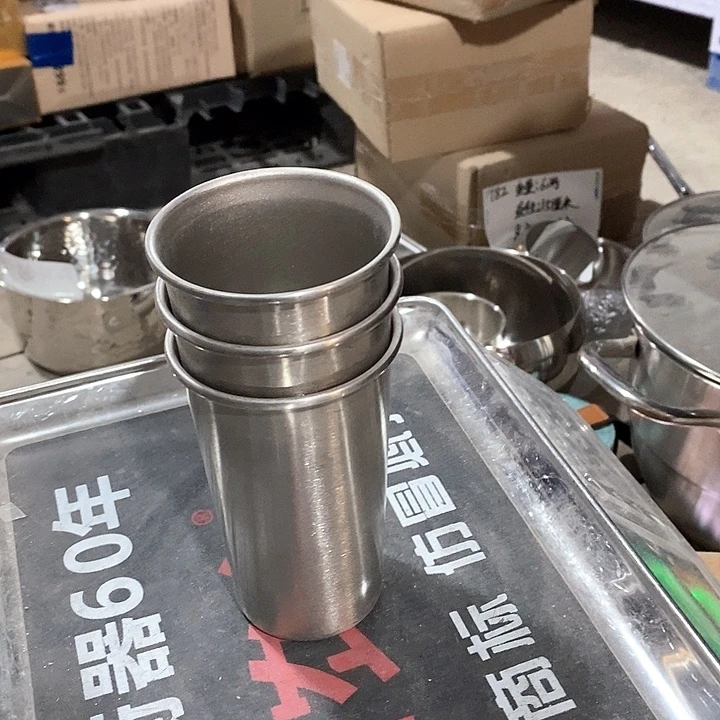 单层加高拉丝水杯四个瑕疵