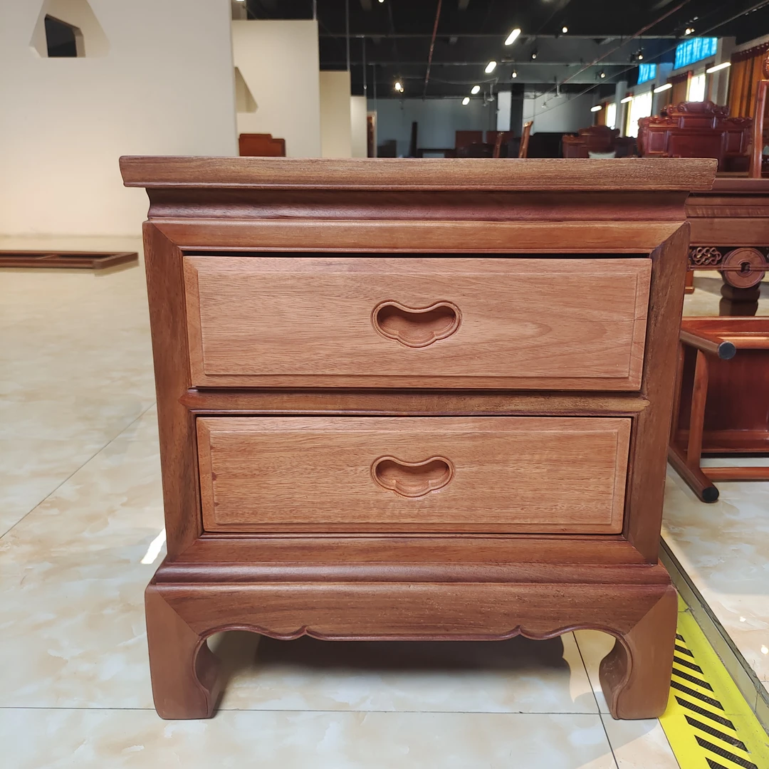 老挝花犁木床头柜全实木全原木
