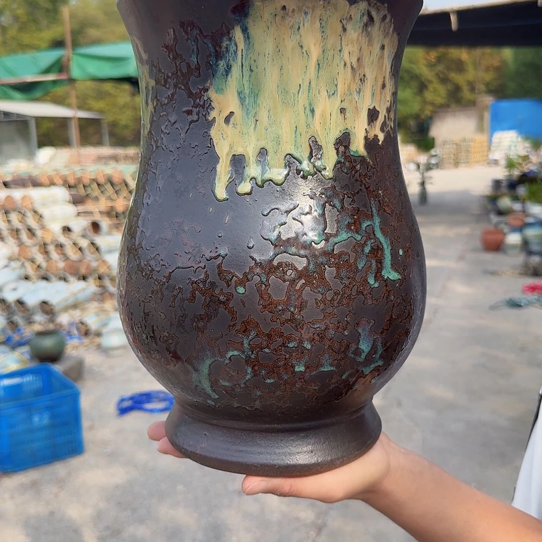 紫砂花盆口20高30（一个葫芦琉璃