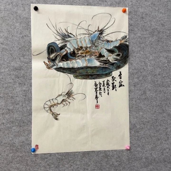 国画花鸟等图案为一体的