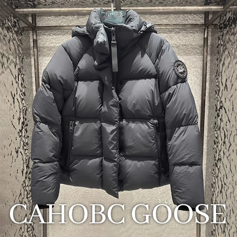 CAHOBC  GOOSE羽绒服男款秋冬季外穿2025宽松加厚面包服连帽外套