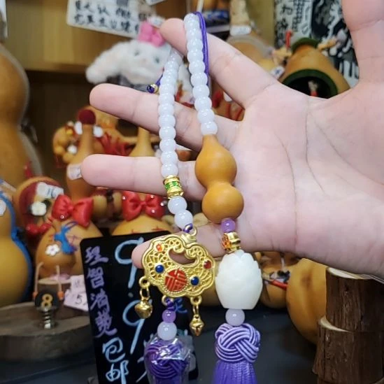 笙箫葫芦记精品手作—2车—紫气东来平安福葫芦车挂