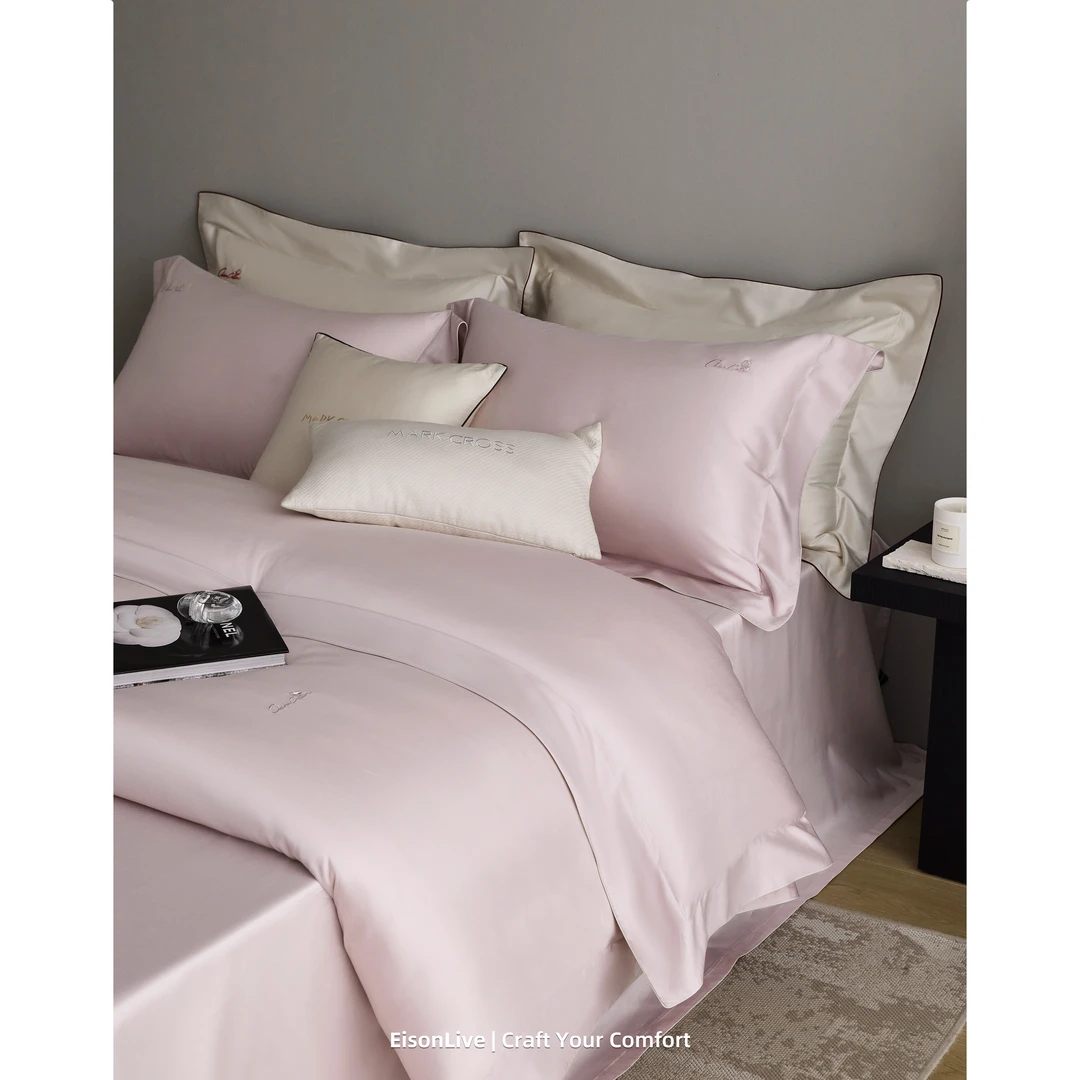 东方眠 140支100%中国新疆阿克苏长绒棉700TC根纱线纯棉四件套