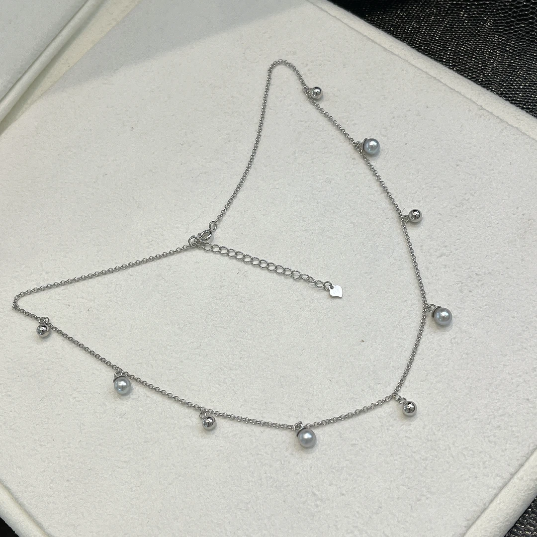 W10022丨 海水Akoya珍珠 真多麻满天星吊坠 S925银