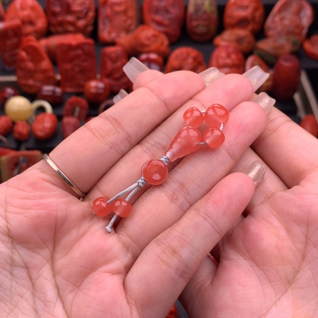 南红玛瑙南红保山三通套装未镶嵌