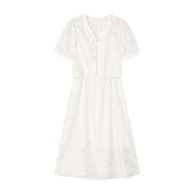 【小花专属】新中式流苏盘扣两件套N2678