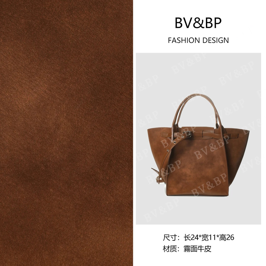 BV&BP· 原创设计 真皮高定手提单肩包 BV241136-焦糖色