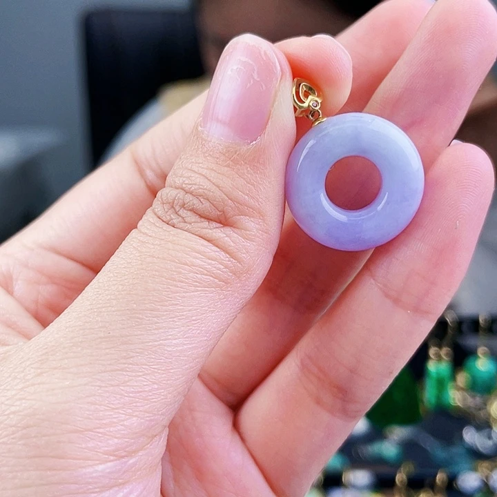 翡翠颈饰18K金镶嵌饰品