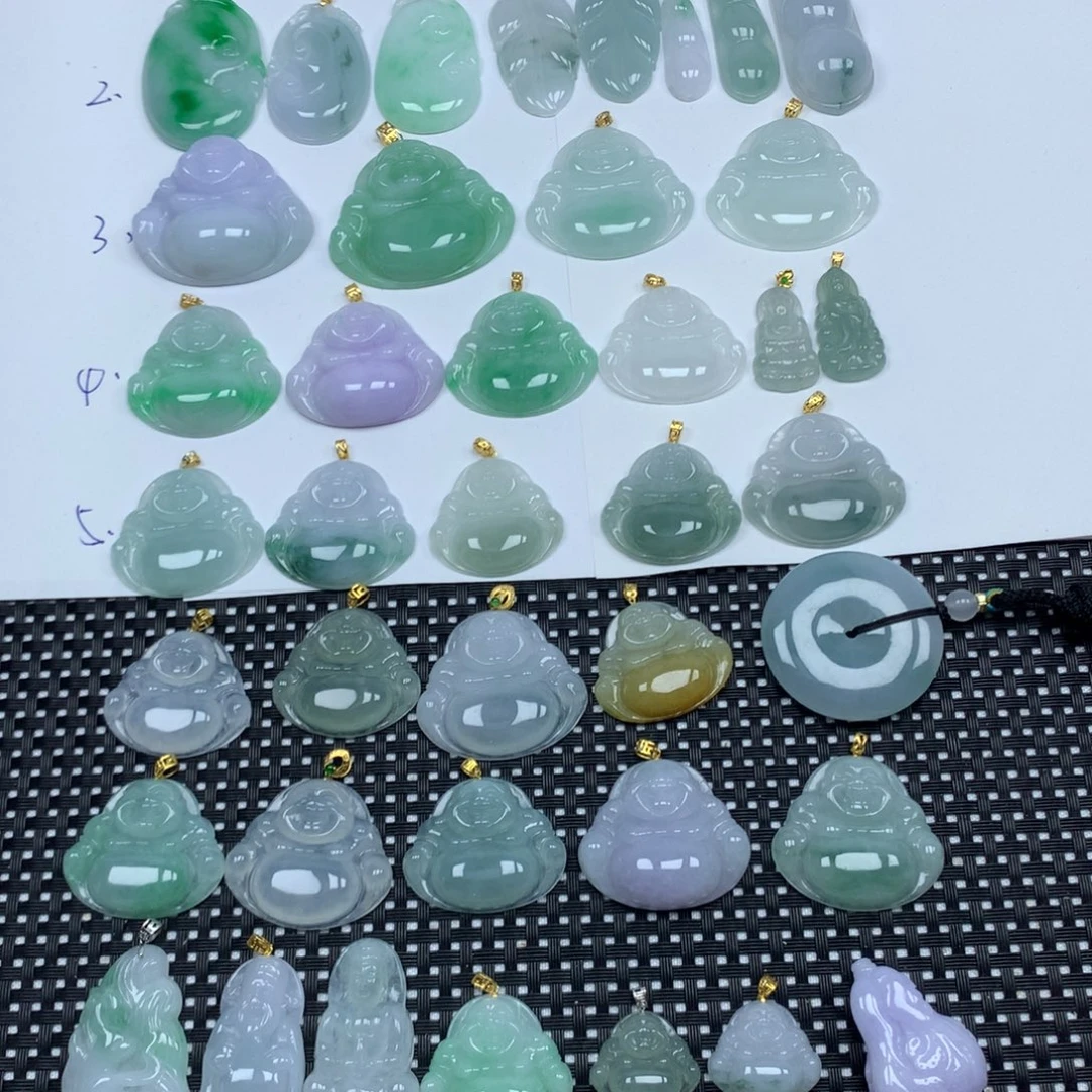 翡翠未镶嵌挂件天然