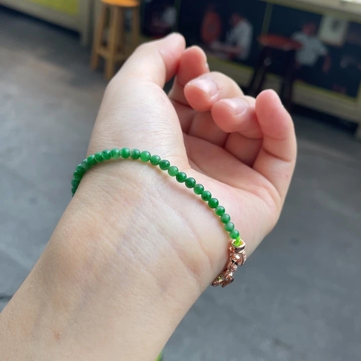 翡翠未镶嵌手串小米珠手串
