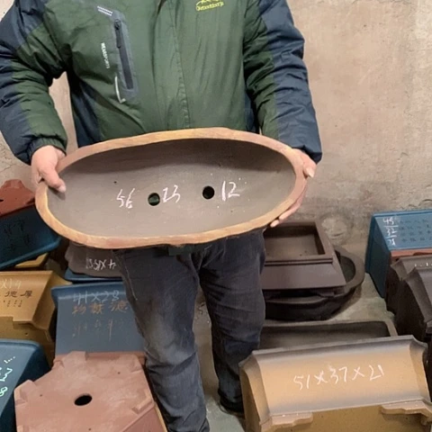 紫砂花盆手工制作