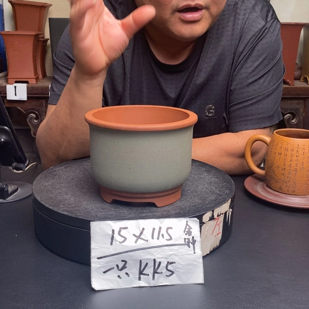 紫砂花盆货号一只KK5