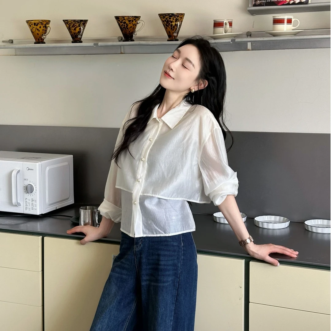 OUDOCKEE 鸥鸥【莱赛尔】秀智 衬衫长袖设计感气质 C2502X417T