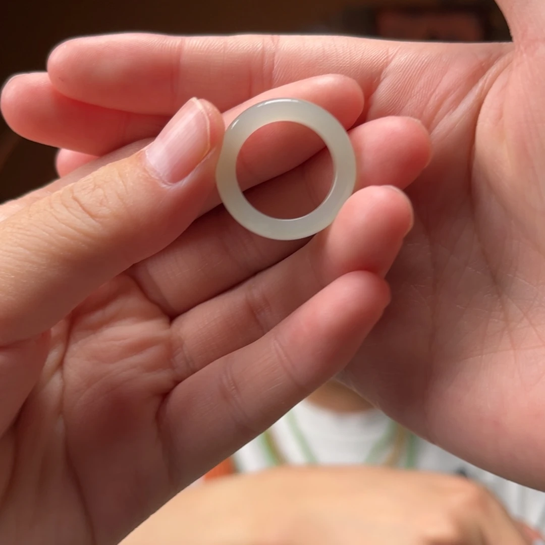 未镶嵌戒指和田玉新疆且末高青白13号175