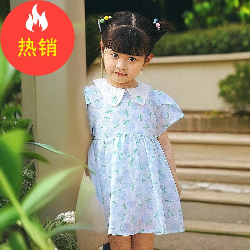 品牌儿童女童夏季连衣裙新款洋气时髦公主裙子夏装潮XGQ43085