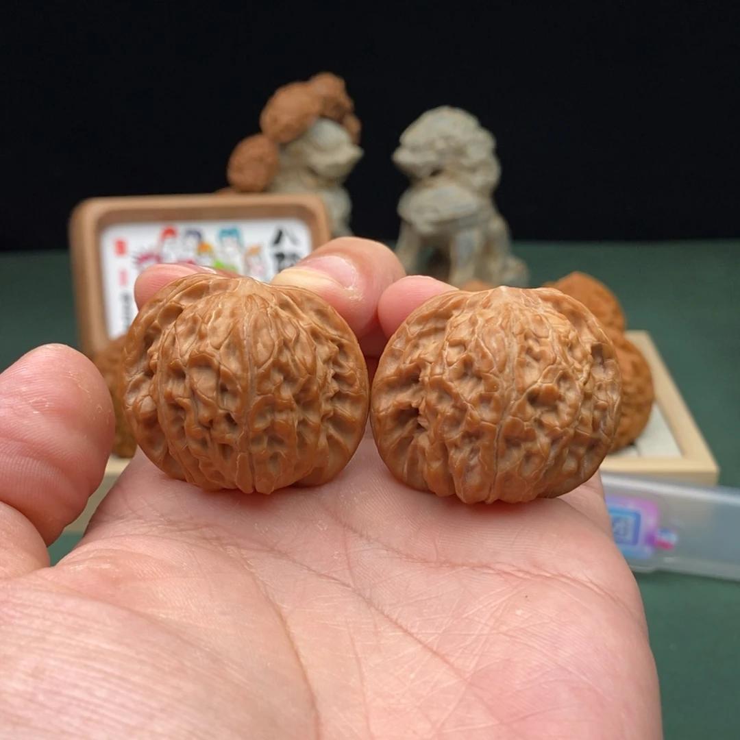 文玩核桃把件38尺全品原桩磨盘