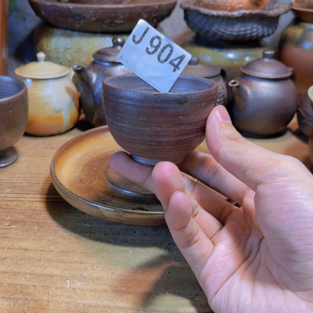 纯手工制作工艺（柴烧）裸烧纯手工制作柴烧杯904