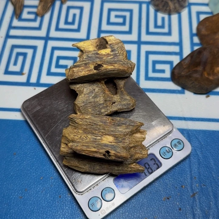 木玖*手工艺雕塑根雕木方板材48克