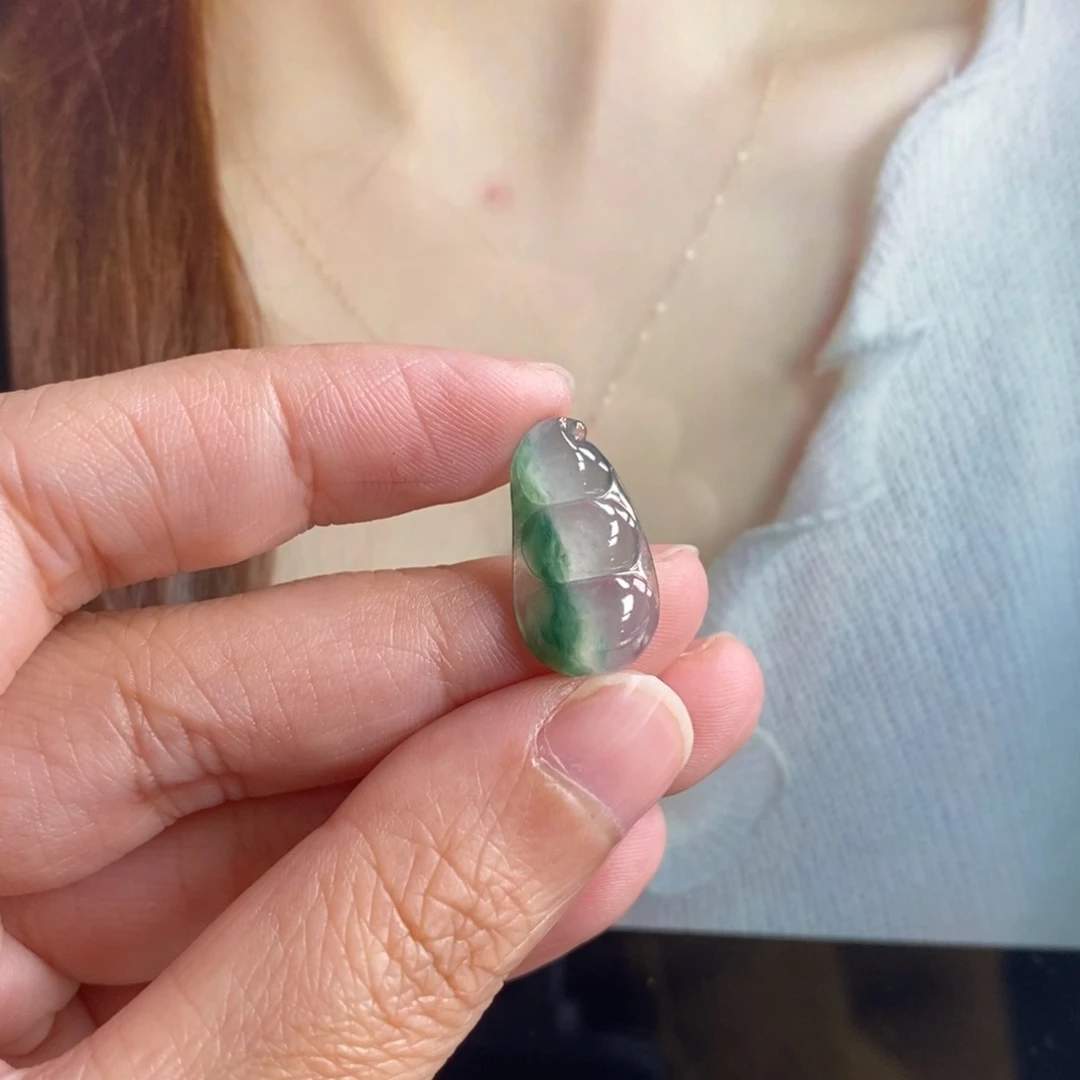 翡翠颈饰未镶嵌天然缅甸翡翠A货