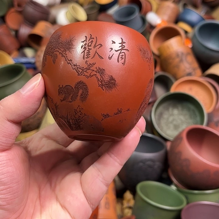 紫砂茶杯全手工紫砂主人杯