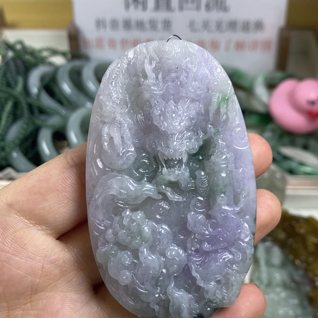 翡翠未镶嵌颈饰2-2翡翠A货挂件