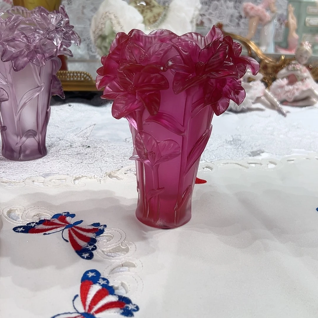 陶瓷QAA409金红料紫薇花瓶