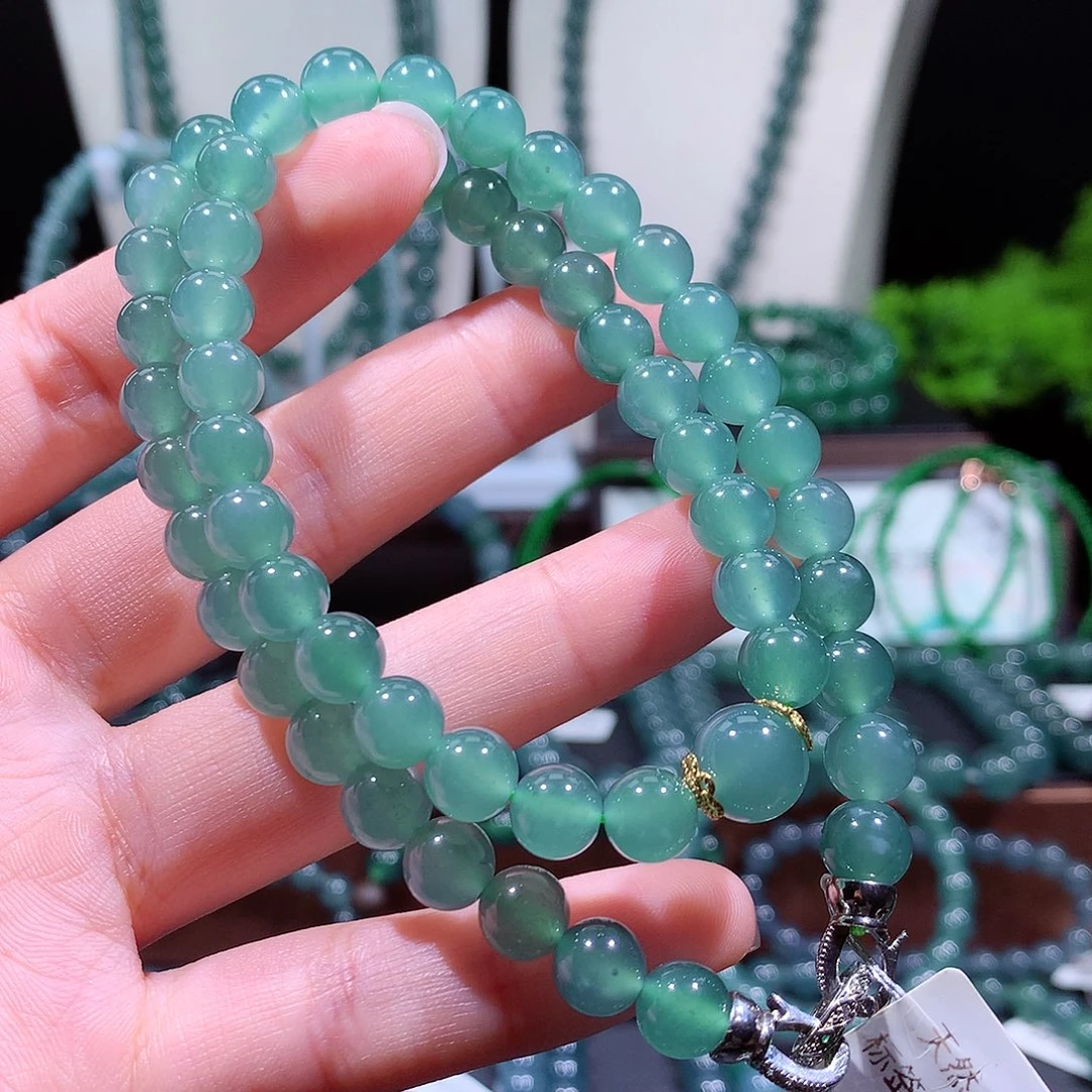 翡翠未镶嵌手链天然a货翡翠项链8