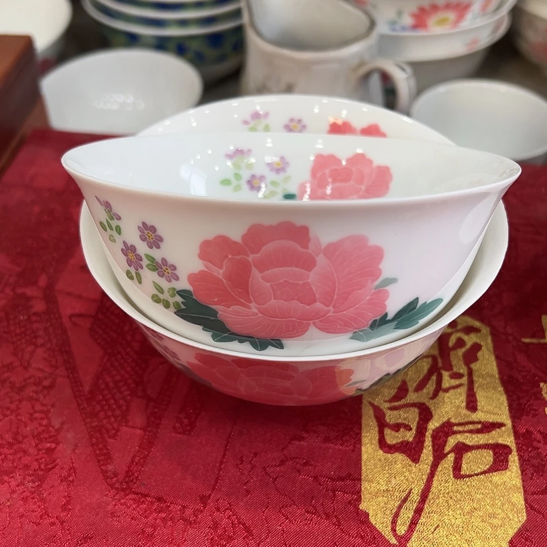 醴陵瓷供货基地炸福利手绘12厘米毛瓷2个