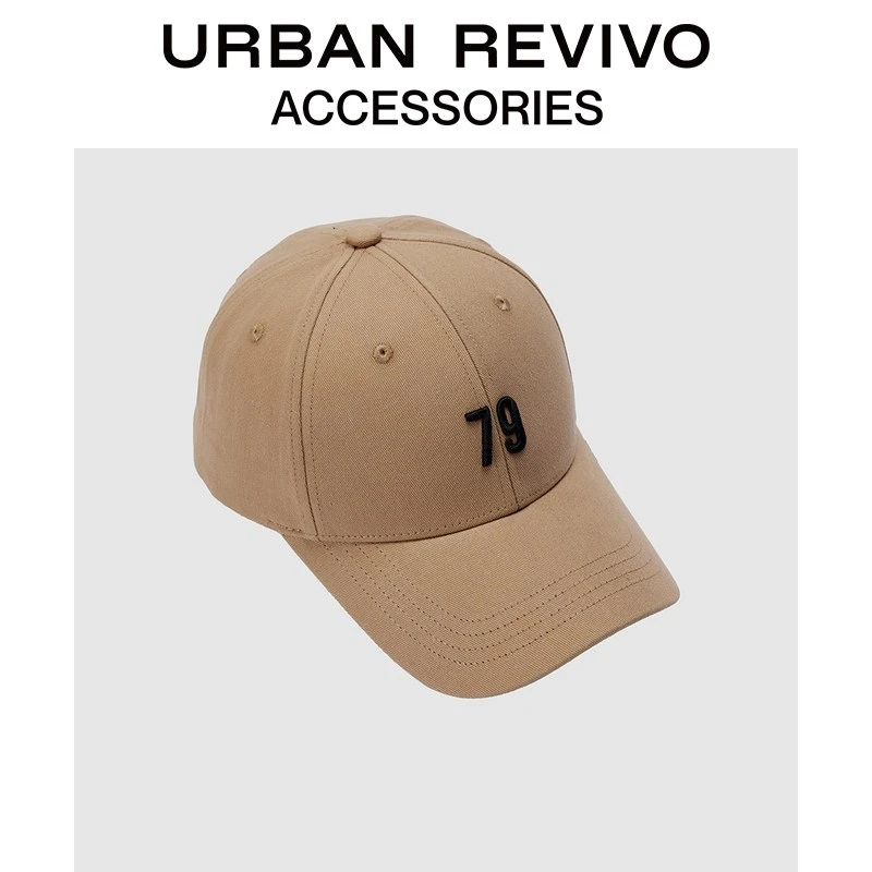 URBAN REVIVO2026春季新款男士立体数字刺绣棒球帽UAMA60014