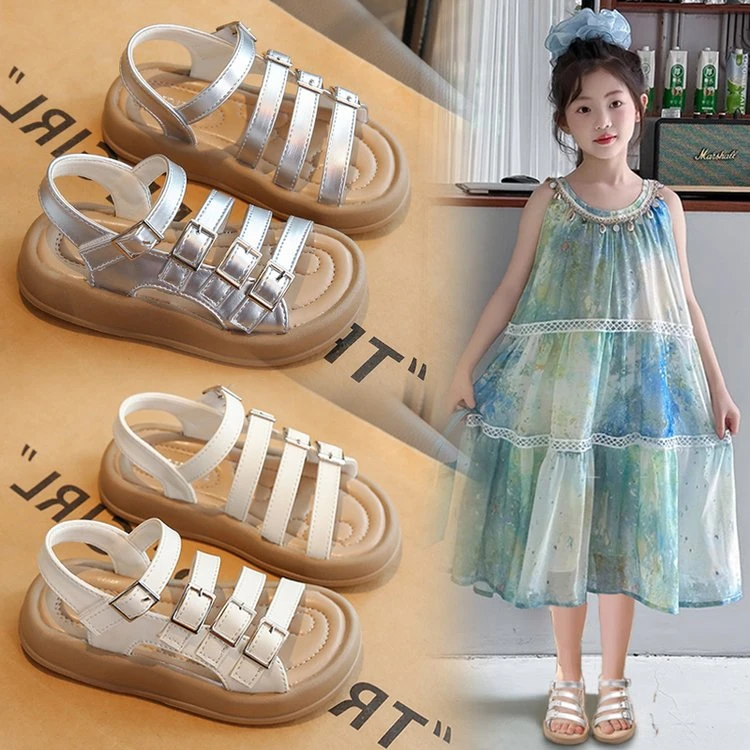 女童凉鞋2025夏季新款中大童软底防滑女孩轻便休闲鞋子儿童沙滩鞋