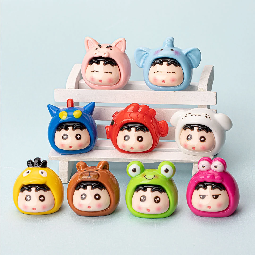 【对对碰➕许愿➕九宫格】小新动物系列树脂手工diy效果创意摆件