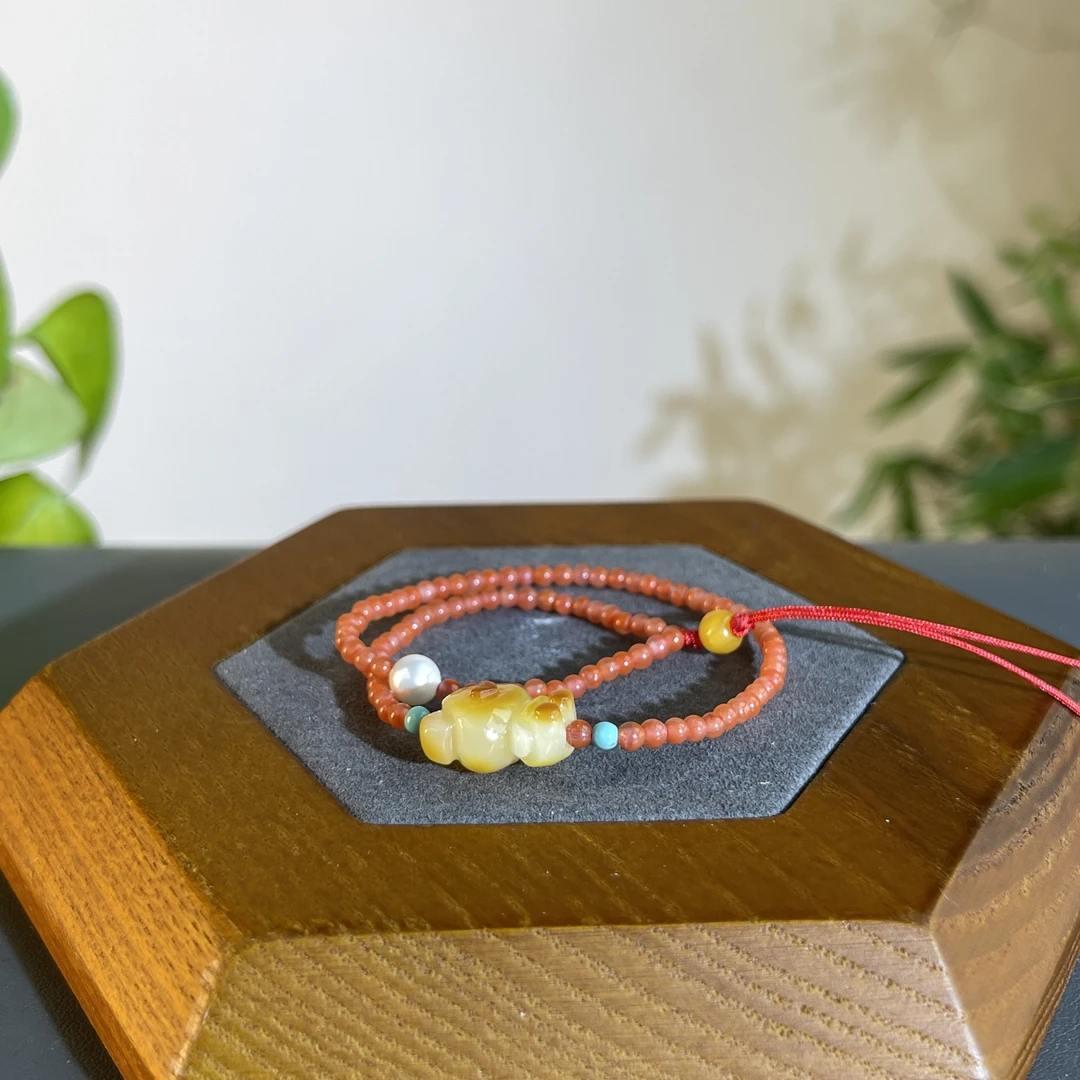 JXB13-05  琥珀-小熊珠链