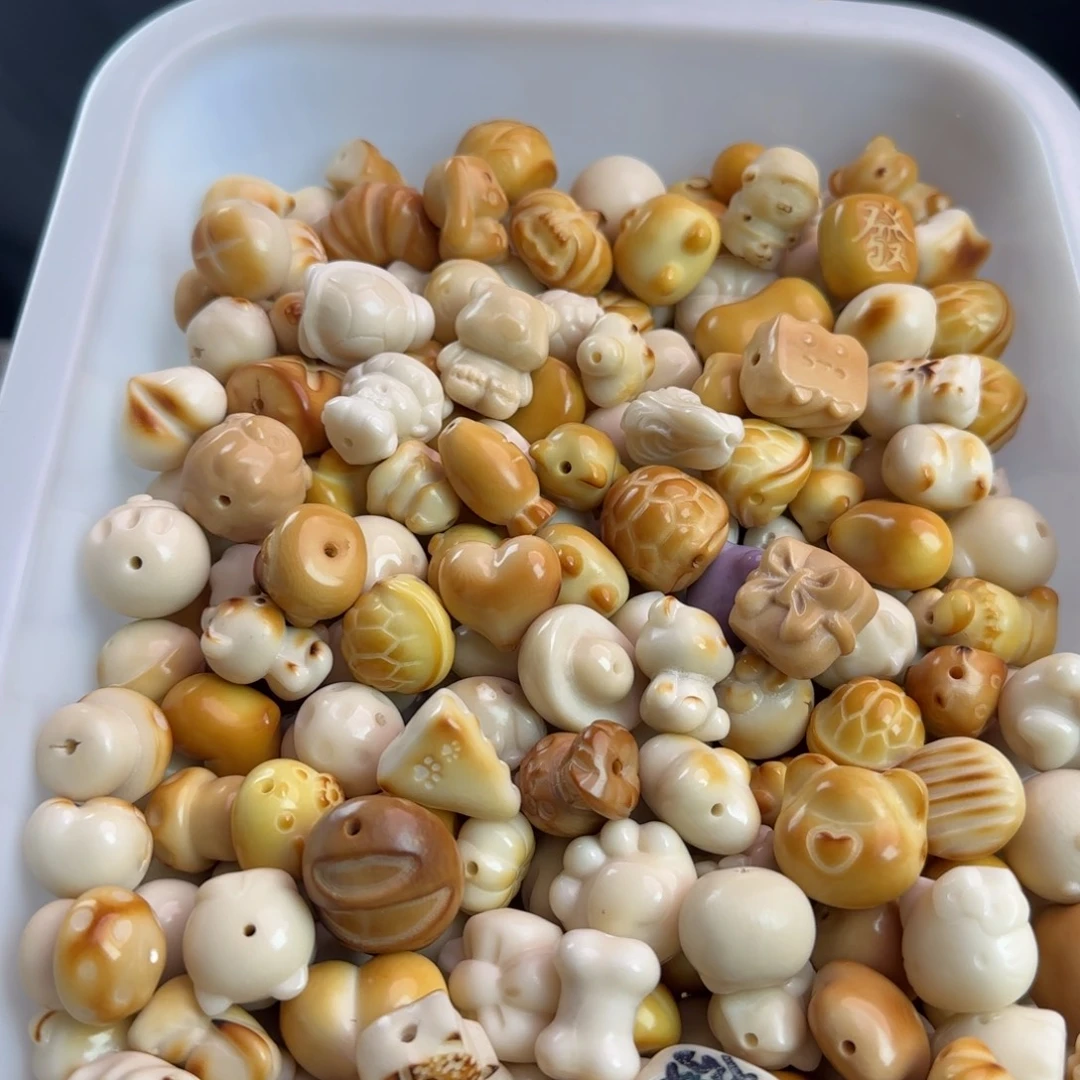 吊坠菩提根/象牙果微瑕牙果325颗批发有裂不售后