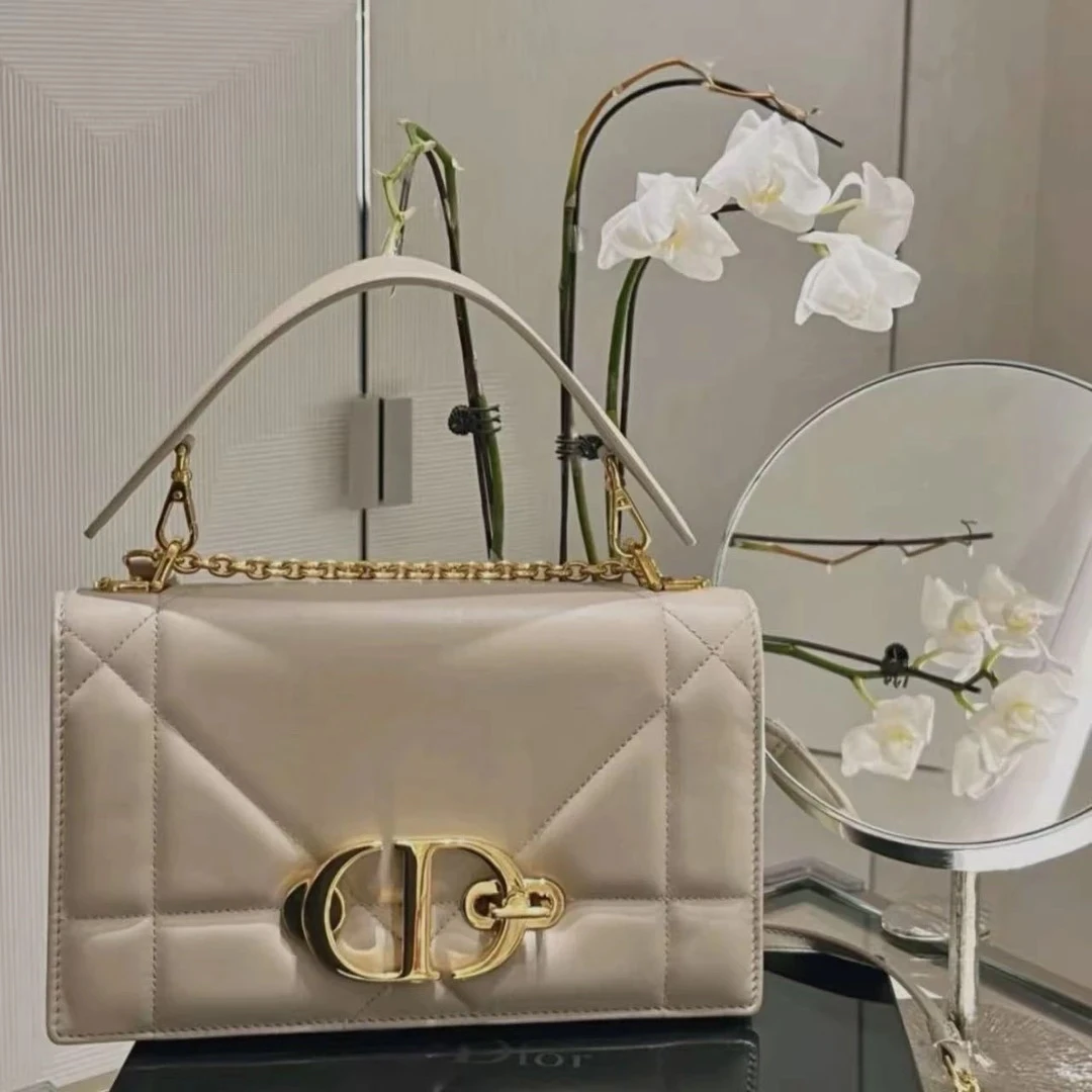 95新 DIOR/迪奥 Dior卡其色Caro链条包  25080145-07