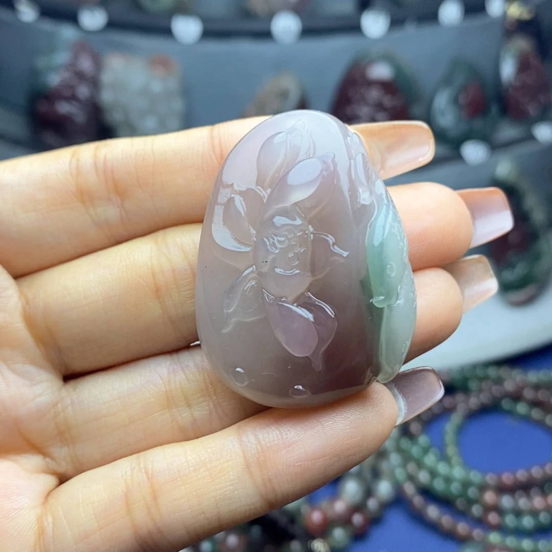玛瑙/玉髓未镶嵌吊坠(不含链)