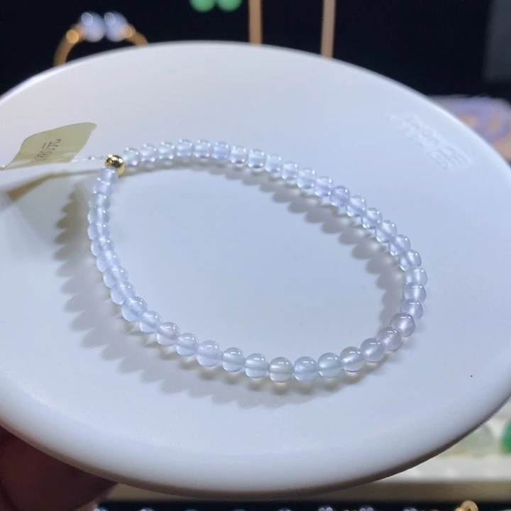 翡翠未镶嵌颈饰翡翠高冰米珠手串