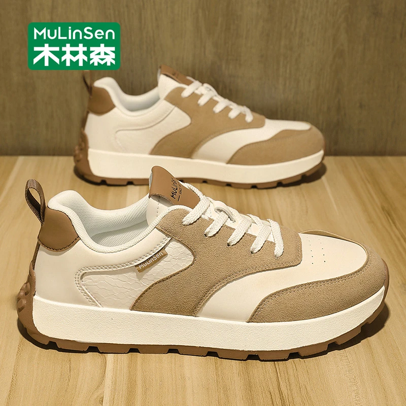 木林森鞋子男鞋2025秋季新款时尚百搭休闲运动鞋男一脚蹬阿甘潮鞋