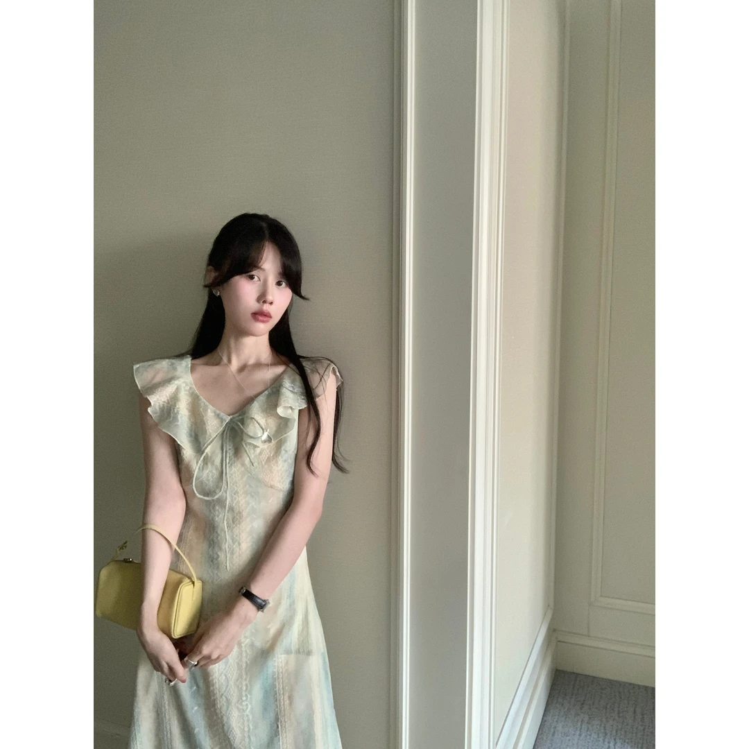 DARA ROSE-法式温柔风清纯掐腰裙小众漂亮独特收腰连衣裙S5743