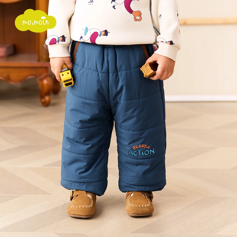 moimoln小云朵童装冬季新款男童休闲裤宝宝长裤儿童冬装加厚裤子
