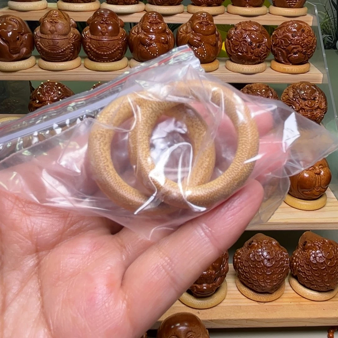 橄榄核手串/手链花**酱竹圈