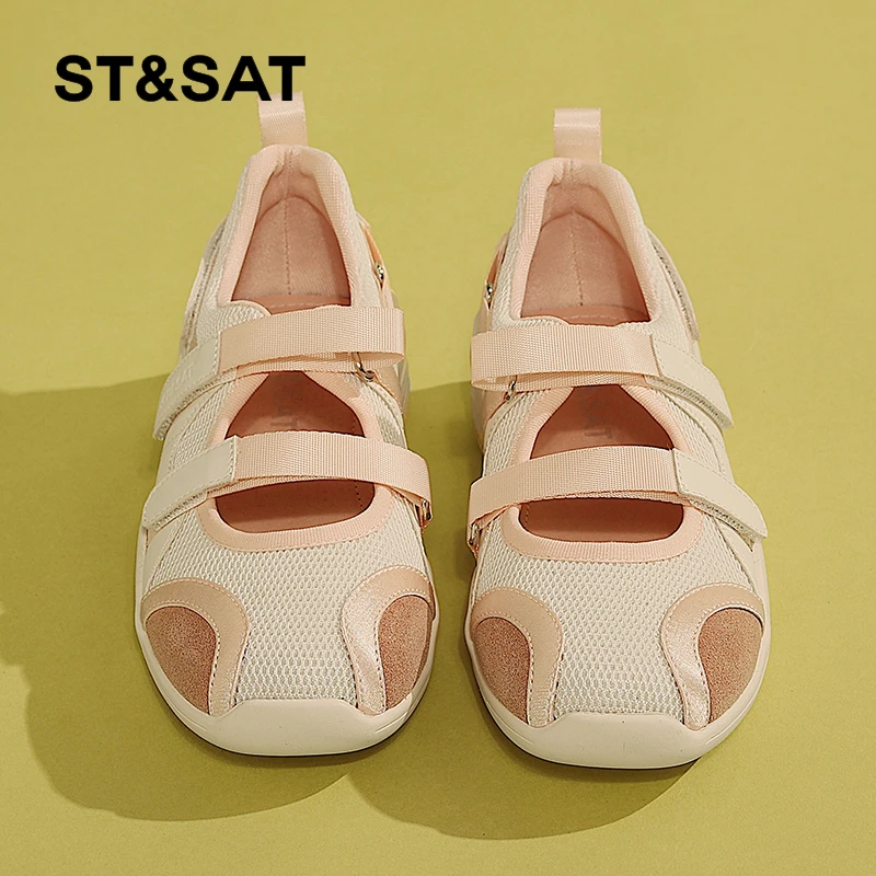 星期六女鞋旗舰店平底芭蕾鞋2025春季新款百搭休闲板鞋一脚蹬单鞋