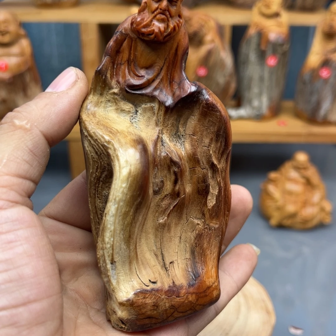 步***弓木崖柏木摆件手把件