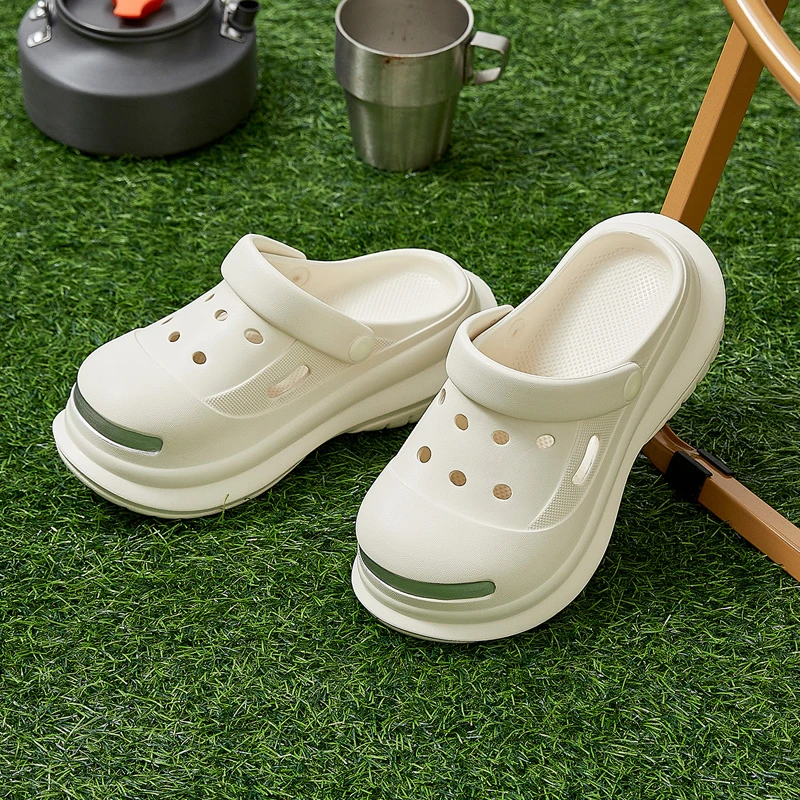 猫力户外洞洞鞋女款夏季外穿2025新款厚底防滑不臭脚休闲EVA凉拖