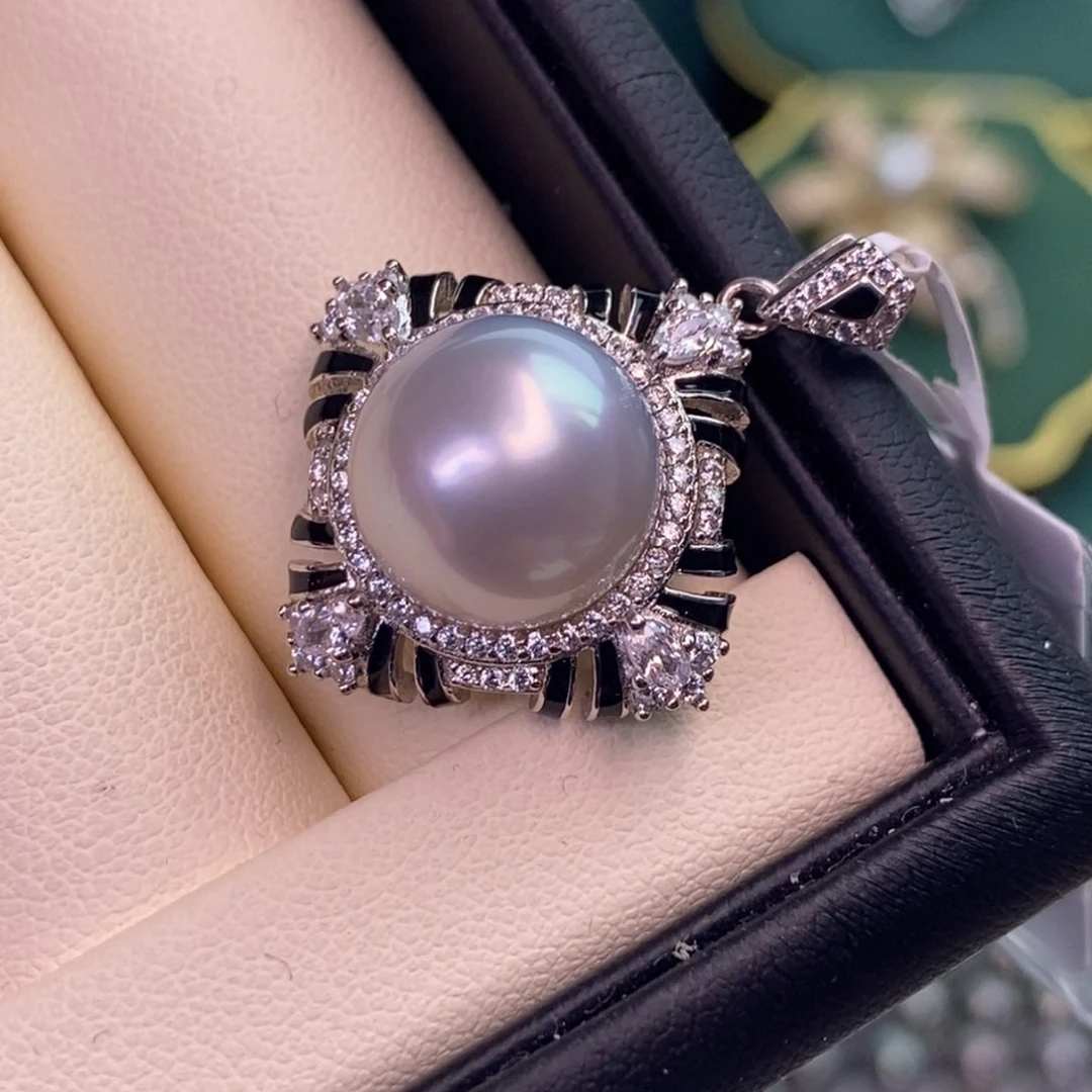 颈饰银S925镶嵌海水珍珠