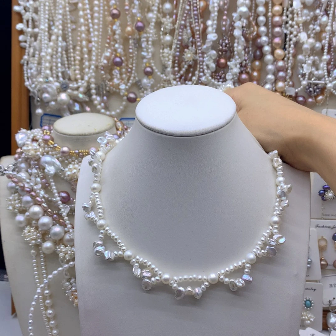 L***J合金淡水珍珠耳饰