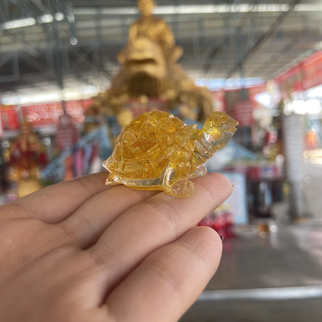 水晶 龟 摆件 1只 桌面 小物件  富甲 天下 办公室      摆件