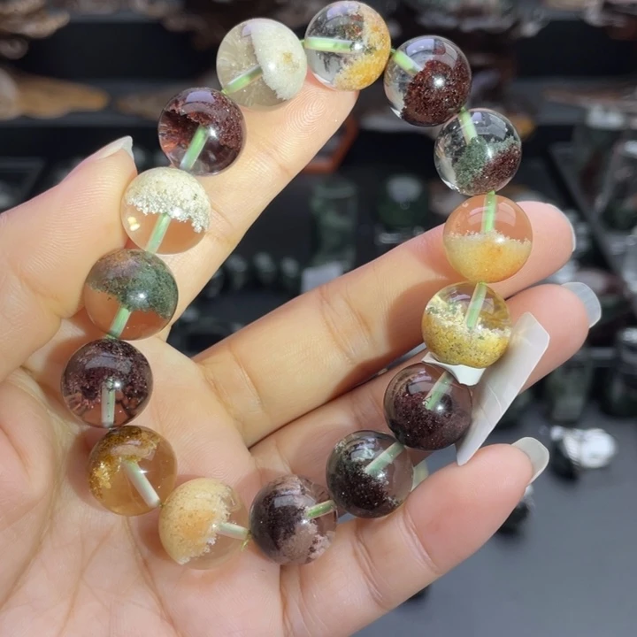 水晶手串未镶嵌四季幽灵手串定制