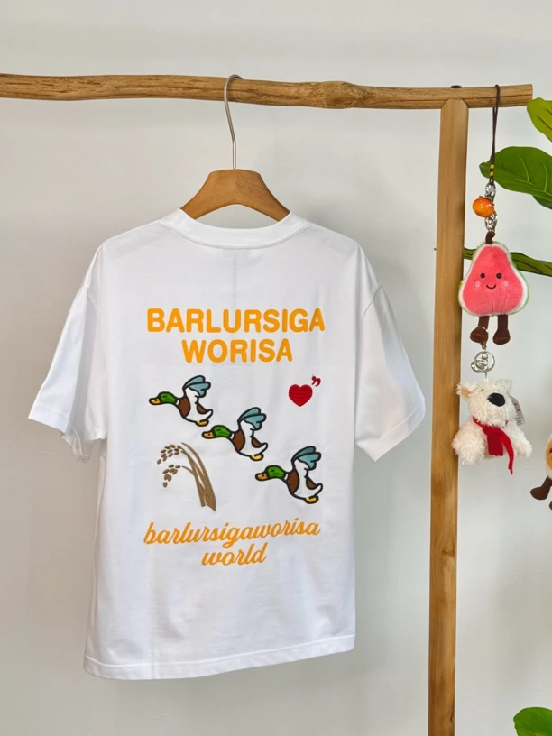 260g 重磅纯棉 T恤小飞鸭刺绣 夏季宽松圆领透气情侣舒适潮流短袖